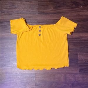 Yellow crop top